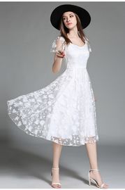 2016 short sleeve lace casual dress latest wedding dresses
