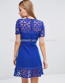 Wholesale Women Garment Blue Lace Women Dress