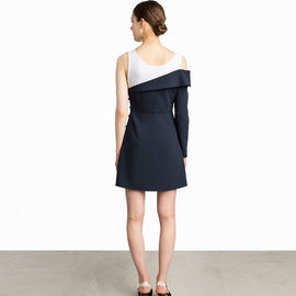 New Design High Quality Mercer Tank Navy One Shoulder Blazer Classic Style Dress for Women