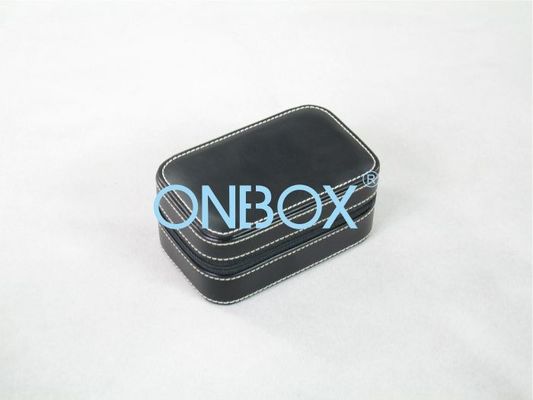 PU leatherette jewelry collection zipper case for necklace or cosmetic
