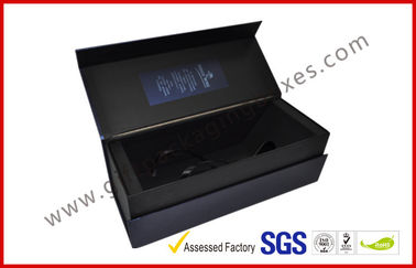 Embossed / Spot UV Square Wine Packaging Boxes , Customized Printed Magnetic Wine Packaging Boxes
