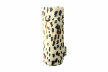 Leopard Print Leather Drawstring Pouch Customized For Candy