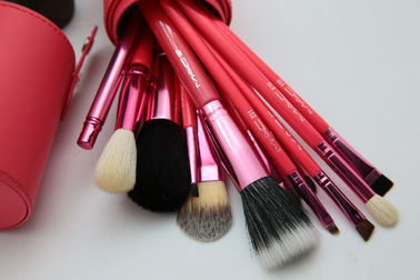 Red Cosmetic Brush Sets Chanel Makeup Cosmetic Box Circular Hair