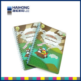 Full color Double spiral bound notebook printing / wood free paper 120 pages