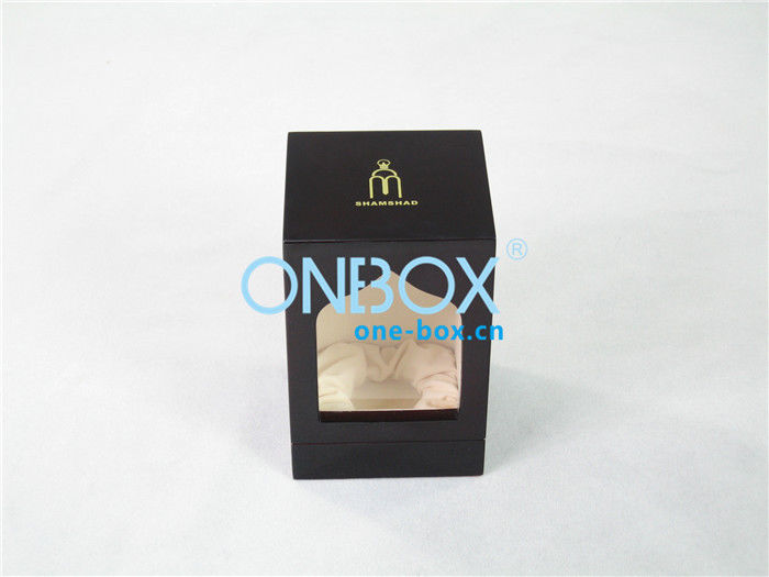 Eco Recycled Luxury Packaging Boxes / wooden perfume display box with gloss painting