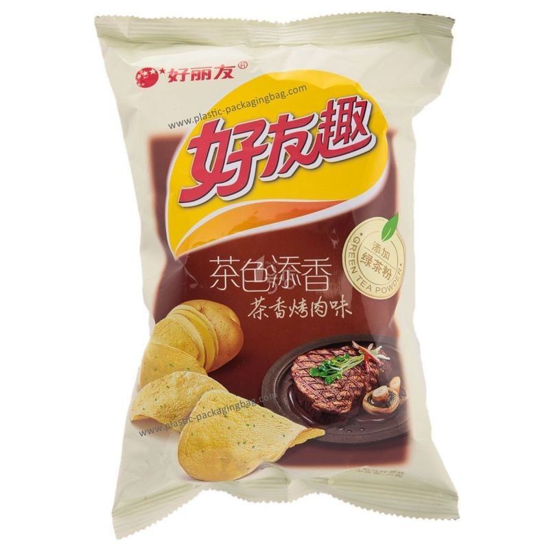 Back Seal Potato Chips Packaging , Custom Snack Food Packaging Bag