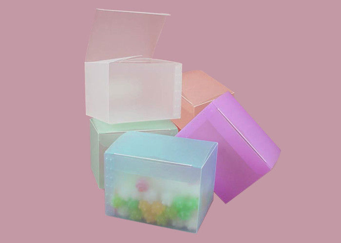 red / pink Offset printing Plastic Packaging Boxes for birthday gift