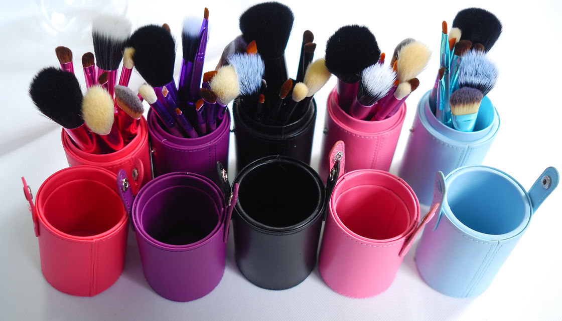 Red Cosmetic Brush Sets Chanel Makeup Cosmetic Box Circular Hair