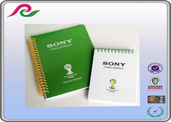 Legal size lecture notes green offset printing spiral bound notebooks