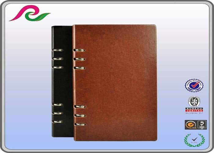 PDF / CDR PU leather cover loose leaf notebook 220 sheets with button