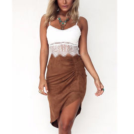 De dos piezas del top y del ante del cordón del vestido imite los sistemas del verano de las mujeres de la falda
