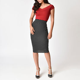 Falda formal del lunar 3/4 de las mujeres
